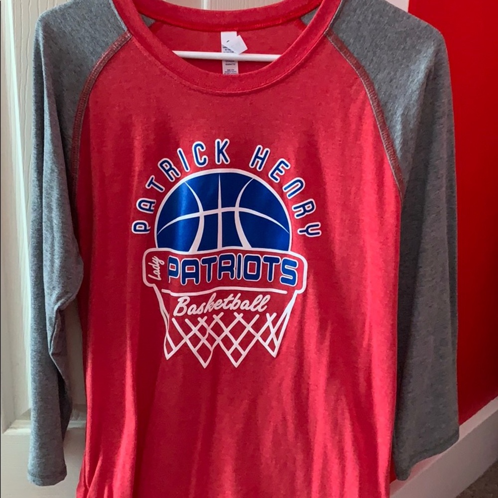 Patrick Henry lady Patriots basketball 3/4 sleeve
